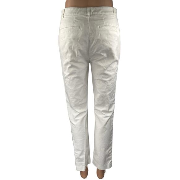 Lauren Ralph Lauren Women's White High Waisted Straight Leg Trousers Pants Sz 4 - Picture 3 of 5